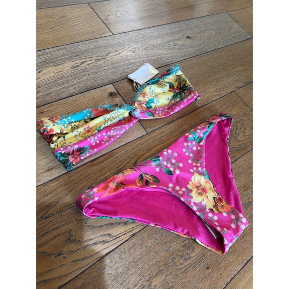 Agua Bendita x REVOLVE Stacy Bikini Top & Leo Bikini Bottom Pink Paradizzo Women - Picture 6 of 10